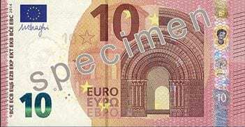Nova Nota 10 Euros - 2014