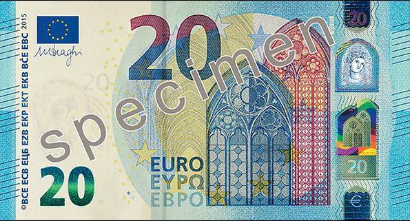 Nova nota 20 euros 2015