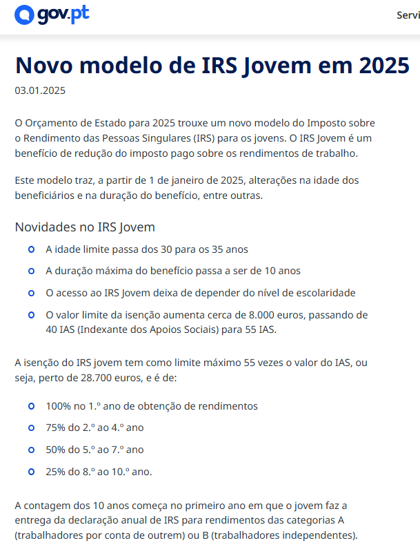 Como beneficiar do IRS Jovem 2025 mensalmente? (atualizado)